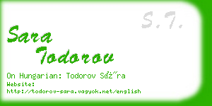 sara todorov business card